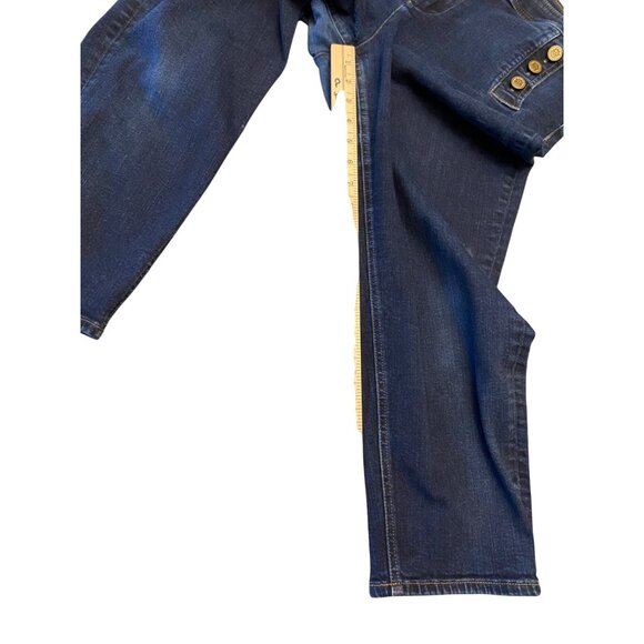 Talbots Petites 16P Blue Jeans Button-Accent Cropped Straight Jeans - Picture 11 of 16